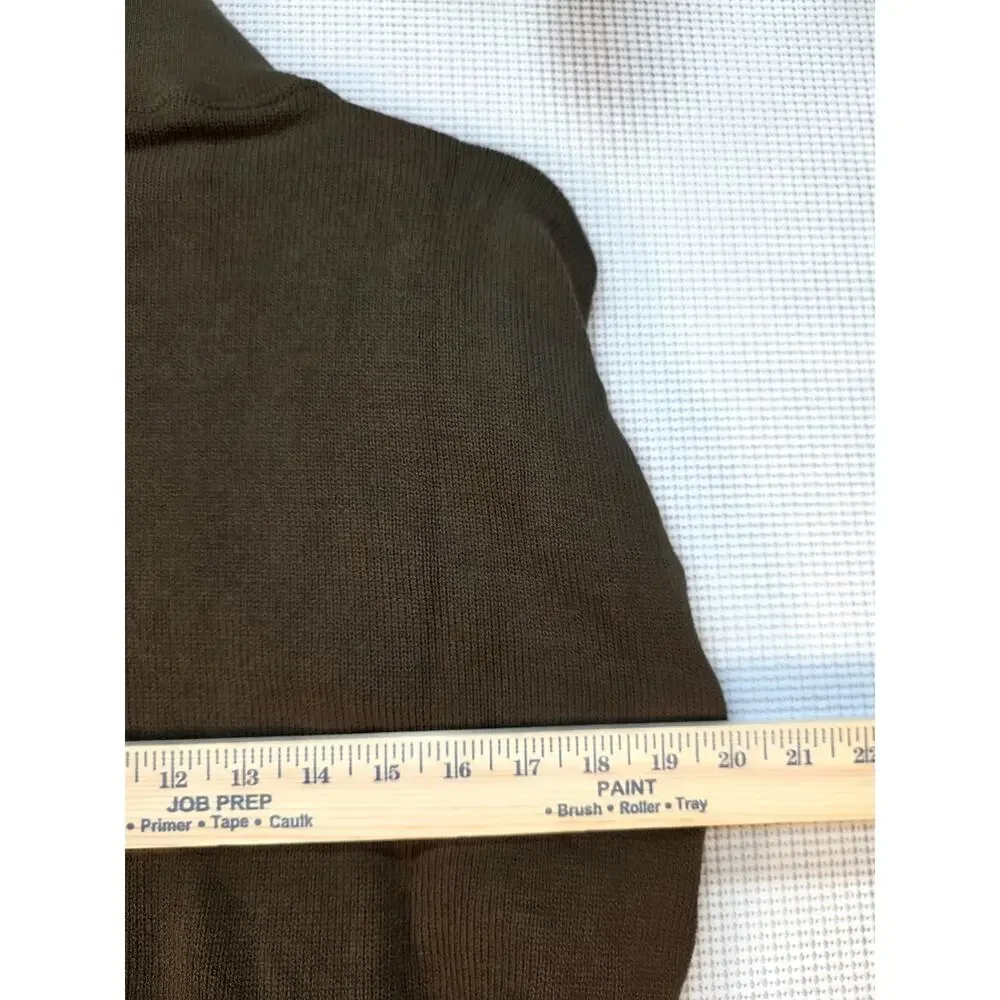 VTG US Military DSCP Brown 5 Button Henley Sweater Large Garrison NWT Deadstock